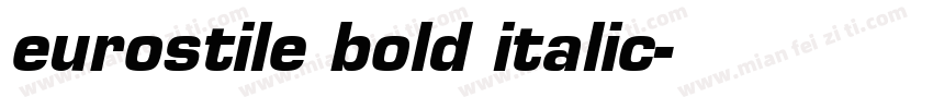 eurostile bold italic字体转换